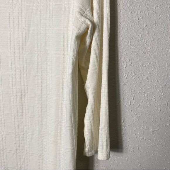 J.Jill Wearever Collection 3/4  Sleeve Ivory Tunic Blouse Women's Size Small - Picture 2 of 12